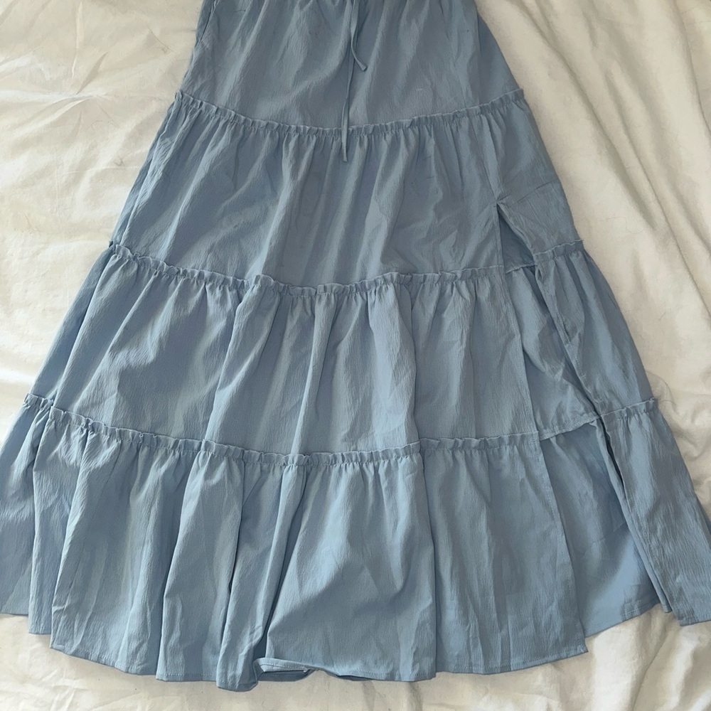 Elle Light Blue Maxi Skirt